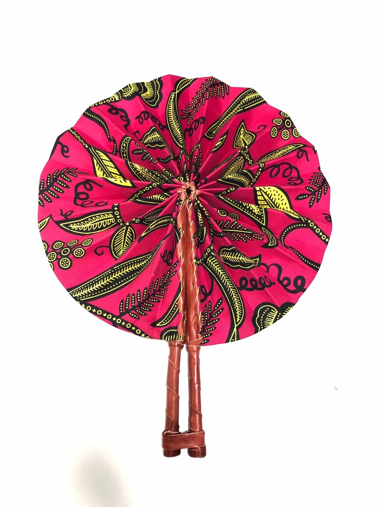 Fächer pink-gelb