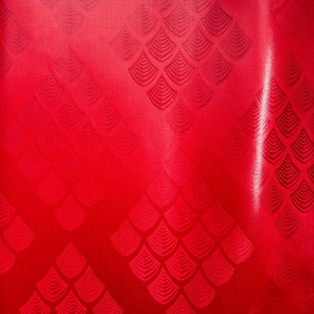 Bazin uni Color 345-red | D