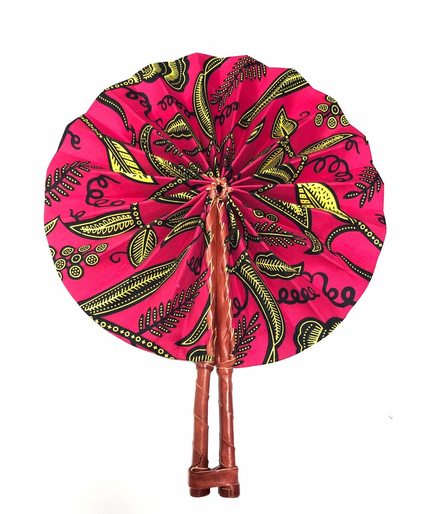 éventail pink-jaune
