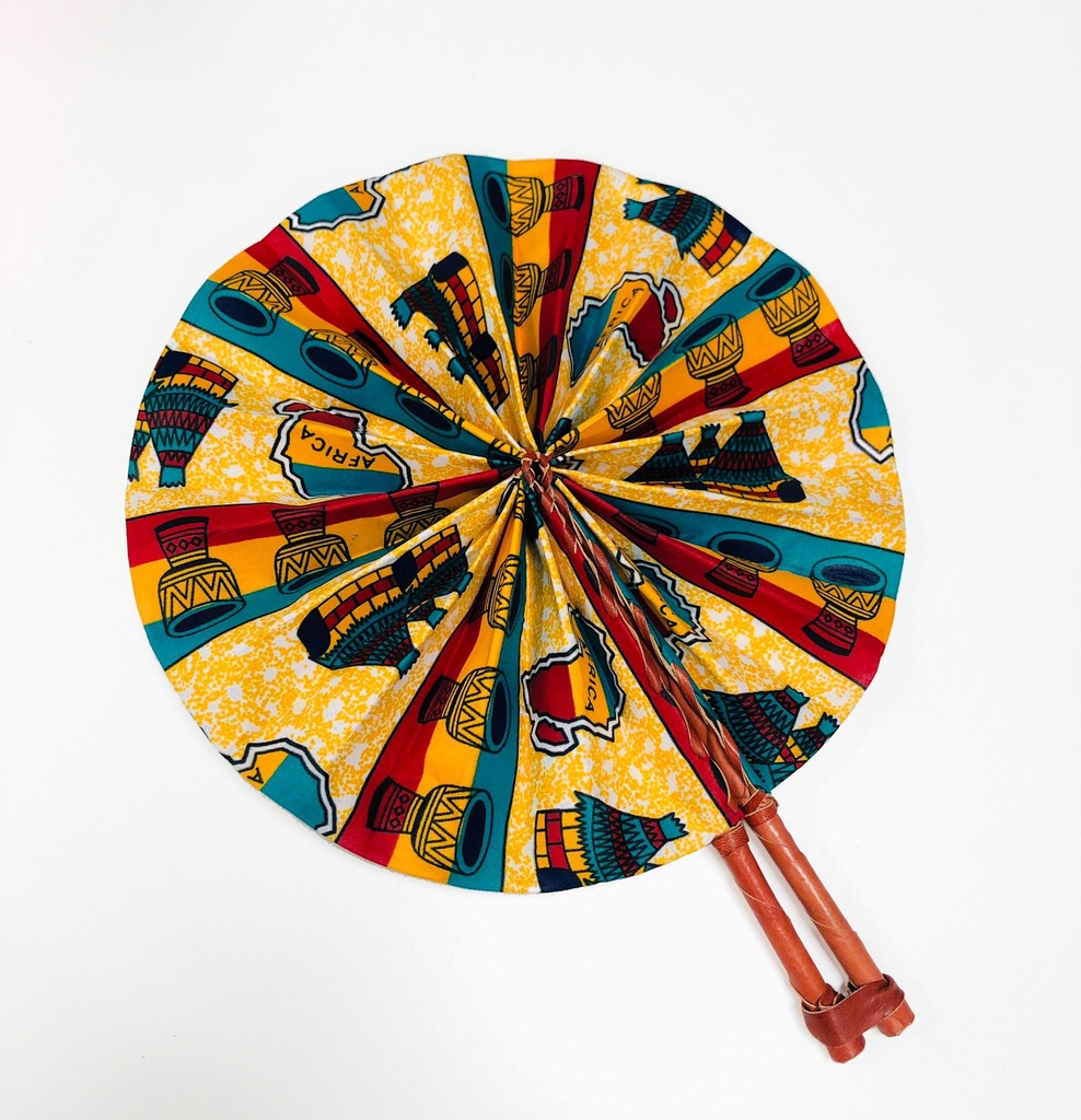 éventail orange-rouge-bleu pétrole