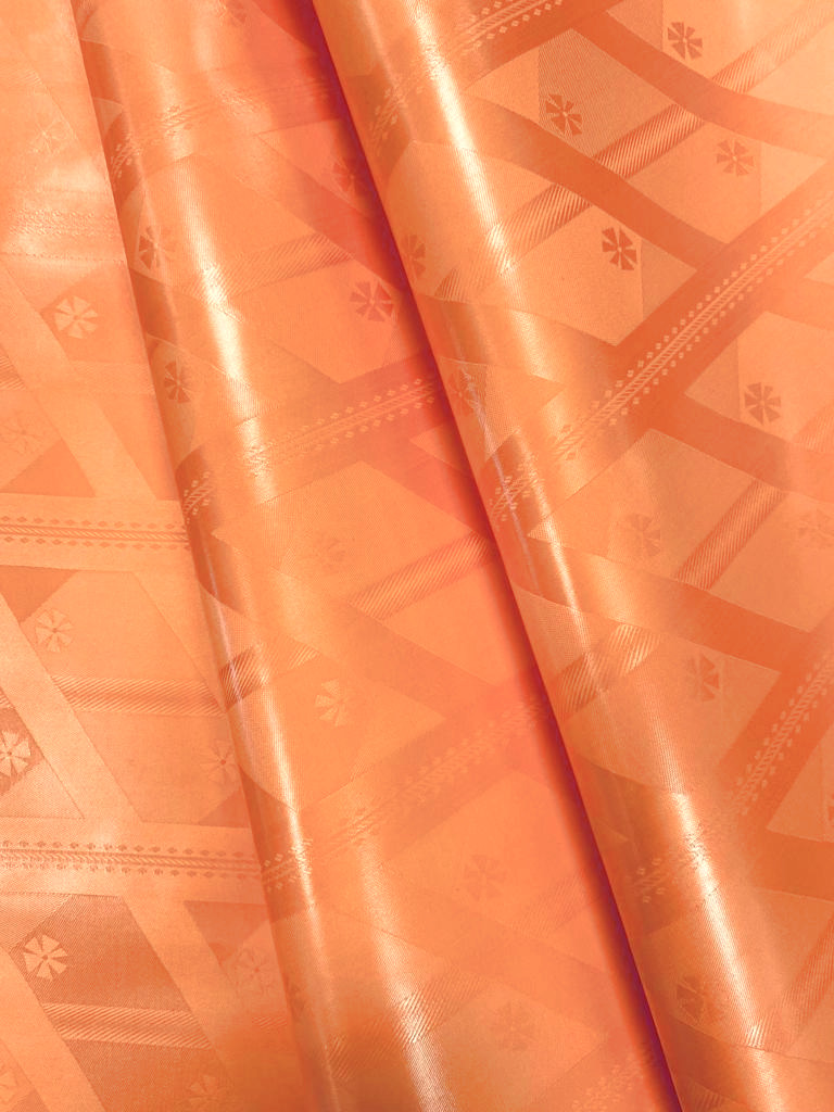 Bazin uni Color 210-orange | B - 3 m