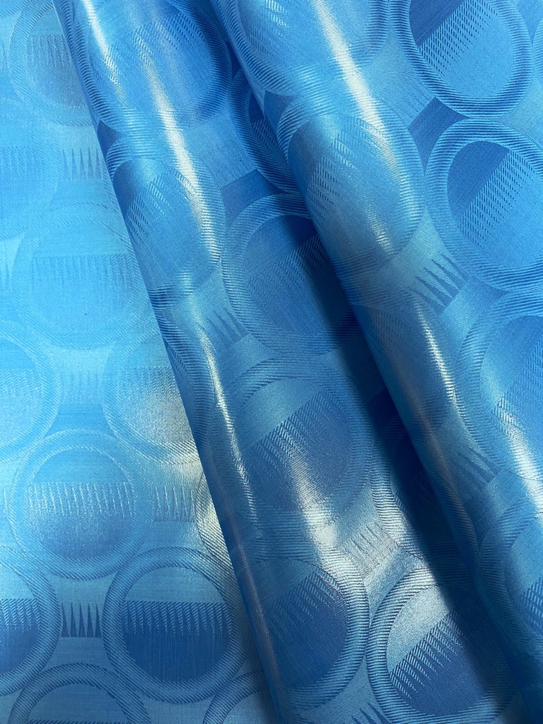 Bazin uni Color 547-medium blue | D - 3 m