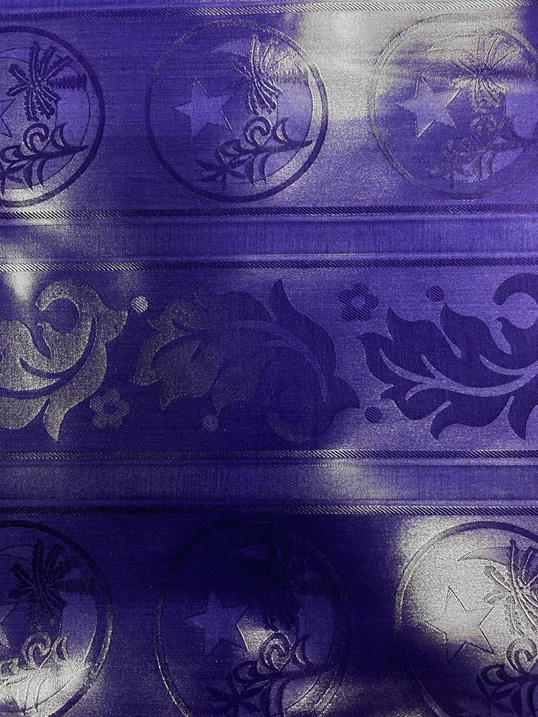 Bazin uni Color 515-dunkelviolettblau | D - 3 m