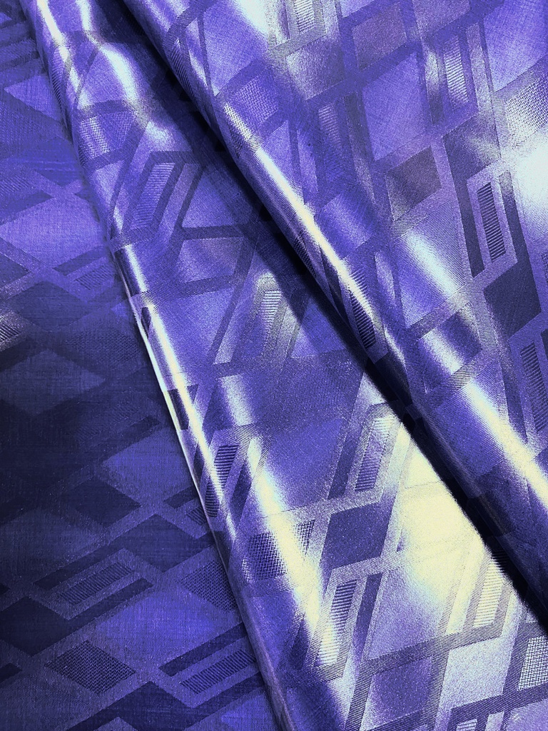 Bazin uni Color 515- bleu violacé foncé | D