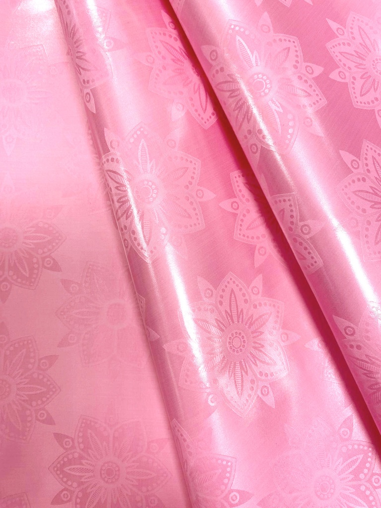 Bazin uni Color 319-rosa | D - 5 m (2 m + 3 m)