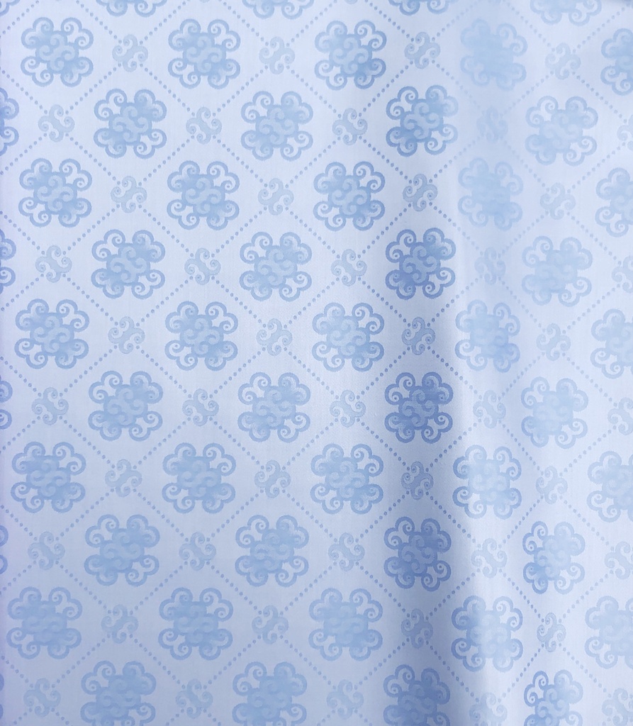 Bazin Buntgewebt hellblau | 3 m