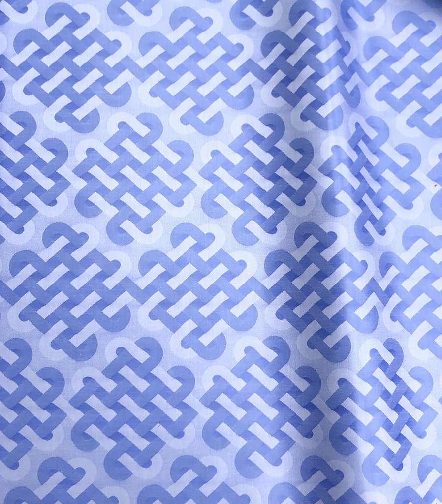 Bazin Buntgewebt blau | 3 m