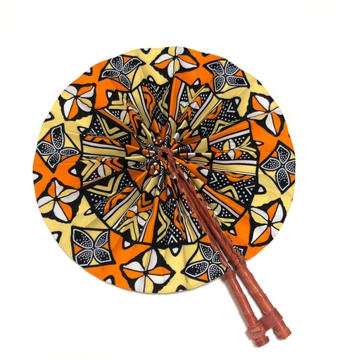 [P0006849] éventail orange-jaune