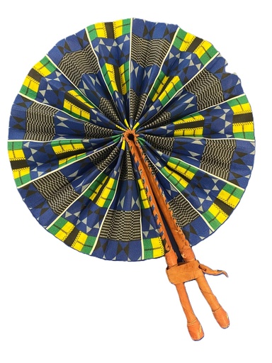 [P0007427] Fächer blau-gelb-grün