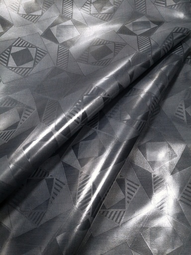 [1642-S910-19393-3] Bazin uni Color 910-charcoal | HF | 3 m