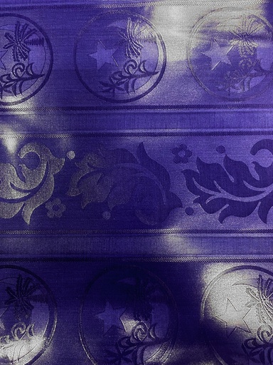 [1996-S515-20104-3] Bazin uni Color 515- bleu violacé foncé | D - 3 m