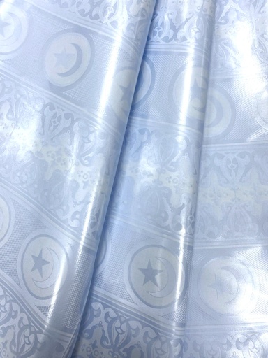 Bazin uni Color 522-hellblau | D - 3 m