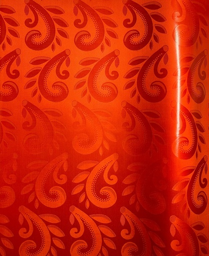 [2211-S215-125P-4] Bazin uni Color 215-rotorange | 4 m