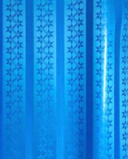 [2211-E532-1745-4,4] Bazin Drews Or 2504-bleu moyen | 4,4 m